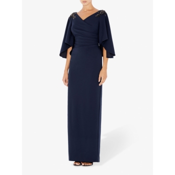 Adrianna Papell Ruched Embellished Dress, Blue