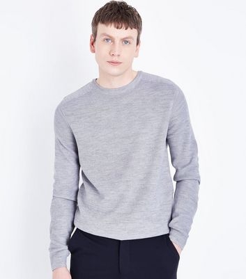 Silver Textured Knit Jumper