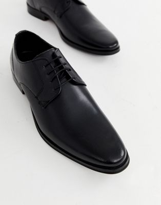 ASOS DESIGN derby shoes in black leather