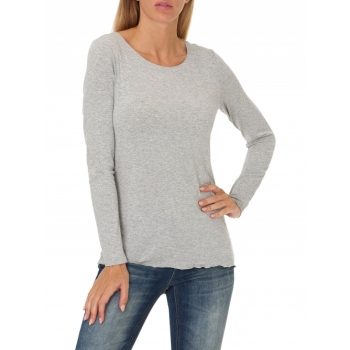 Betty & Co Long Sleeved T-Shirt, Light Silver Melange