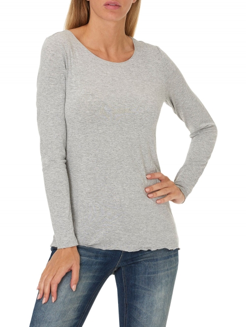 Betty & Co Long Sleeved T-Shirt, Light Silver Melange