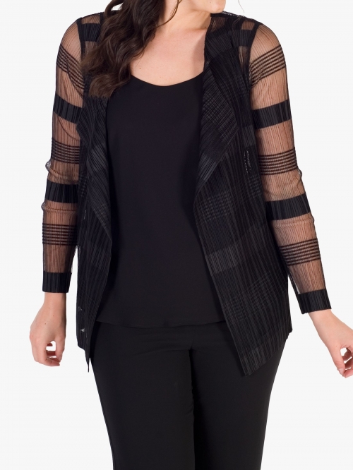 Chesca Sheer Shrug, Black