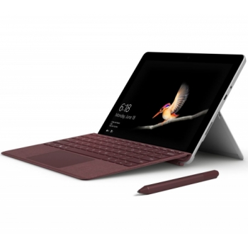 MICROSOFT 10" Surface Go - 128 GB, Silver + Surface Go Signature Typecover - Burgundy