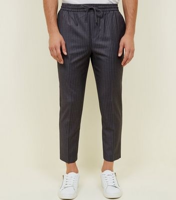 Grey Pinstripe Pull-On trousers