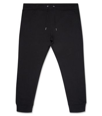 Plus Size Black Cuffed Joggers