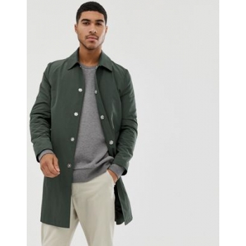 ASOS DESIGN shower resistant trench coat in green