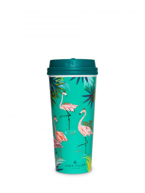 Sara Miller Flamingo Travel Mug, 460ml