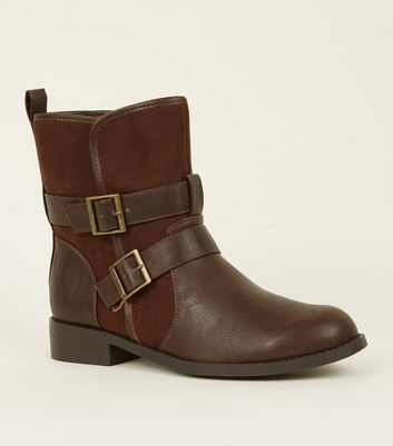 Brown Borg Lined Biker Boots