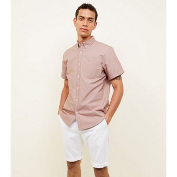 Mid Pink Oxford Short Sleeve Shirt