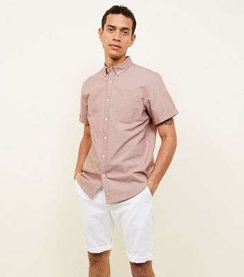 Mid Pink Oxford Short Sleeve Shirt