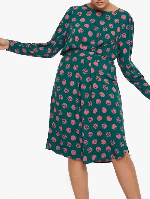 I.Scenery Diva Storm Print Dress, Green/Pink