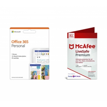 MICROSOFT Office 365 Personal & LiveSafe Premium 2019 Bundle