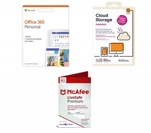 MICROSOFT Office 365 Personal, LiveSafe Premium 2019 & Cloud Storage Bundle