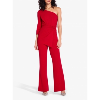 Adrianna Papell One Shoulder Jumpsuit, Dark Cherry