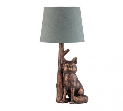 Argos Home Fox Table Lamp - Bronze & Grey