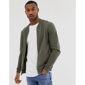 ASOS DESIGN bomber jacket in khaki