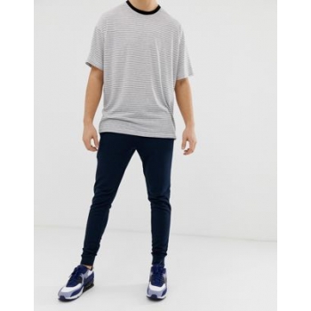 ASOS DESIGN skinny joggers in navy