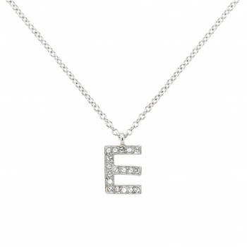 Melissa Odabash Swarovski Crystal Initial Pendant Necklace, E