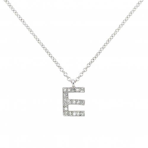 Melissa Odabash Swarovski Crystal Initial Pendant Necklace, E