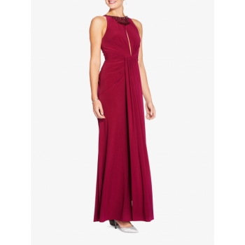 Adrianna Papell Matte Jersey Maxi Dress, Red Plum