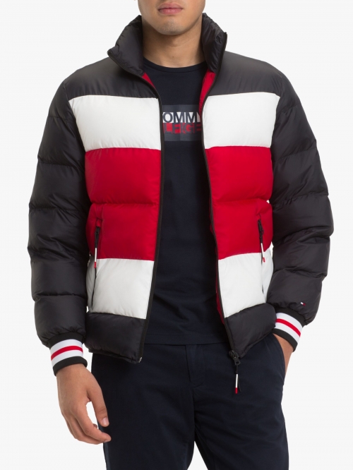 Tommy Hilfiger Stripe Quilted Bomber Jacket, Multi