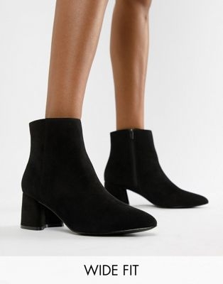 Park Lane Wide Fit Block Heel Ankle Boots