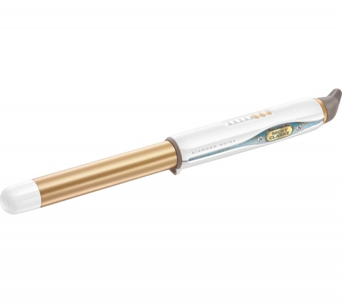 NICKY CLARKE Diamond Shine NTS083 Curling Wand - White & Gold