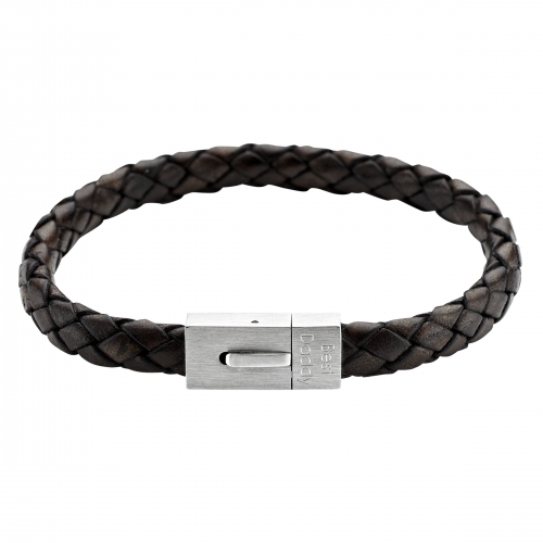 Under the Rose Personalised Men's Leather Bracelet, 20cm