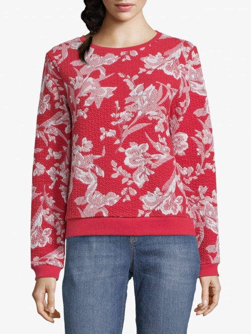 Betty & Co. Floral Print Jumper, Red