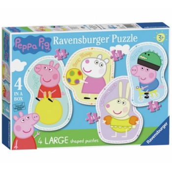 Ravensburger Peppa Pig 4 Large Shaped Jigsaw Puzzles