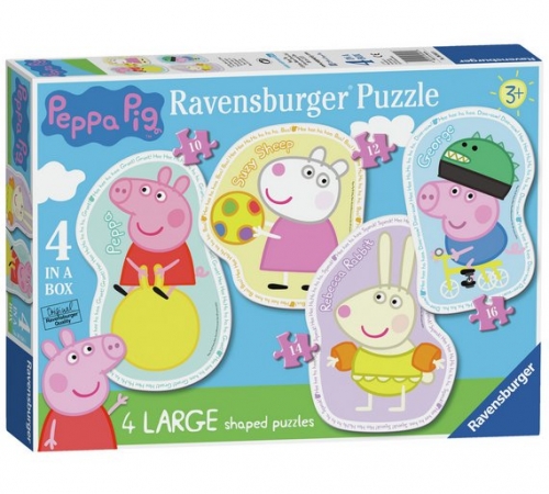 Ravensburger Peppa Pig 4 Large Shaped Jigsaw Puzzles