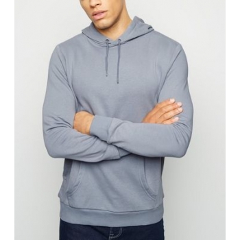 Pale Blue Pocket Front Long Sleeve Hoodie