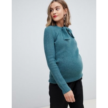 Mamalicious bow neck jumper