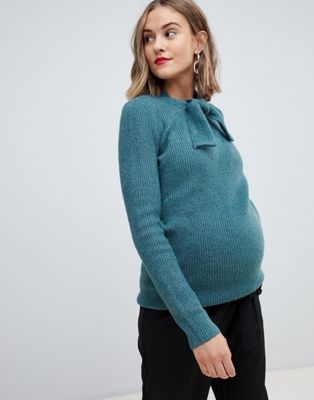 Mamalicious bow neck jumper