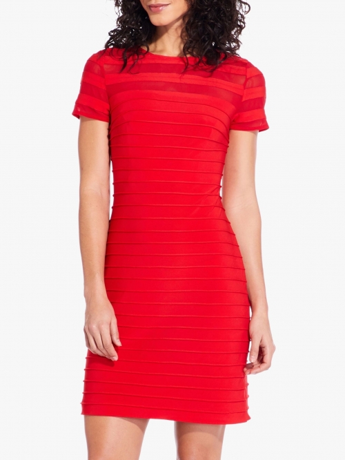 Adrianna Papell A-Line Dress, Red Polish