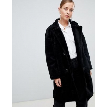 Jayley Teddy Faux Fur Double Breasted Coat