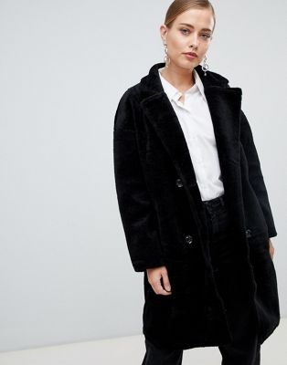 Jayley Teddy Faux Fur Double Breasted Coat