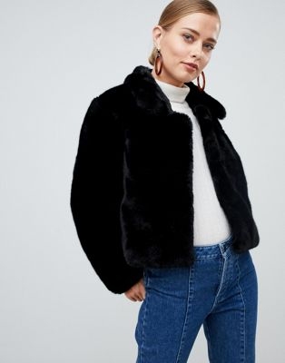 Jayley Faux Fur Cropped Jacket