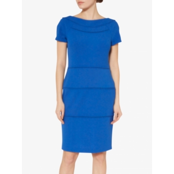 Gina Bacconi Danuta Scuba Dress, Cobalt