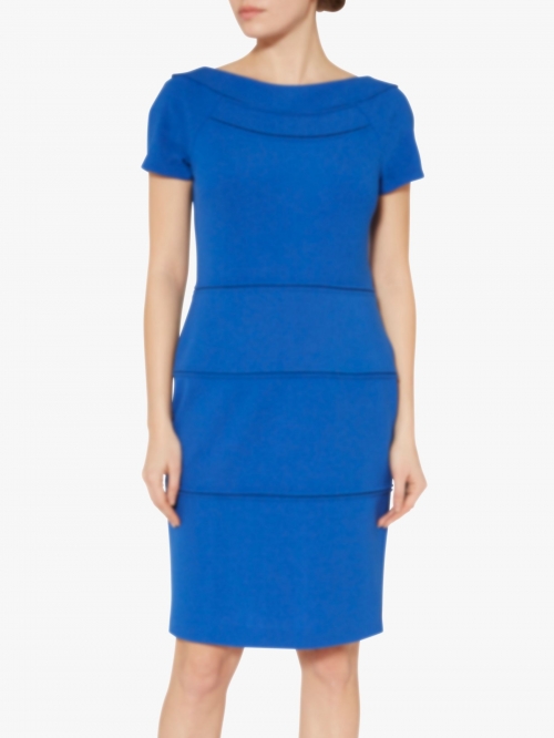 Gina Bacconi Danuta Scuba Dress, Cobalt