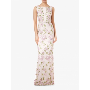 Adrianna Papell Embroidered Dress, Blush