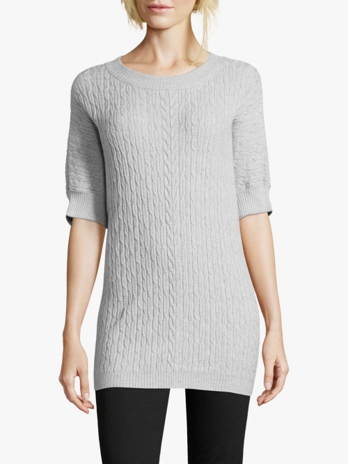 Betty Barclay Cable Knit Jumper, Light Grey Melange