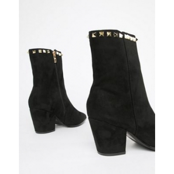 Glamorous studded heeled boots