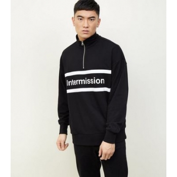 Black Intermission 1/2 Zip Funnel Sweatshirt