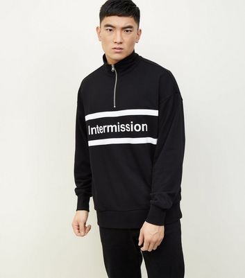 Black Intermission 1/2 Zip Funnel Sweatshirt