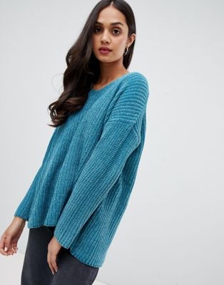 Brave Soul chenille jumper with v neck