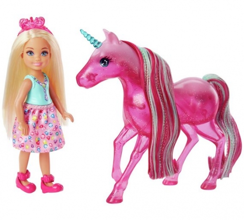 Barbie Dreamptopia Chelsea Doll and Unicorn