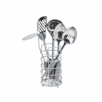 Argos Home 5 Pc Stainless Steel Utensil Set - Flint Grey