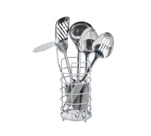 Argos Home 5 Pc Stainless Steel Utensil Set - Flint Grey