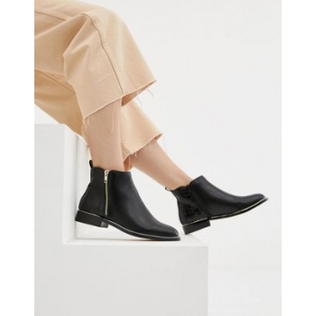 Office Flat Side Zip Boots